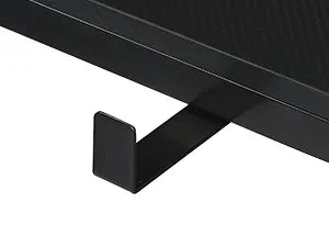 Tribesigns Black Gaming Desk with Power Outlets & LED Strips, L-Shaped Computer Desk with Storage Shelves, Writing Desk