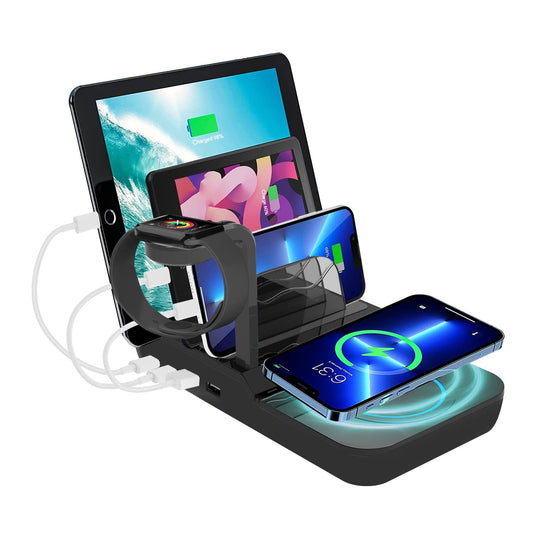 70W Charging Station For Multiple Devices, 5 In 1 Fast Charging Dock