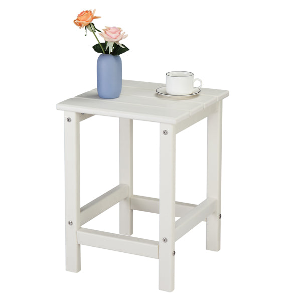 36*36*47cm Single Layer Square HDPE Side Table White