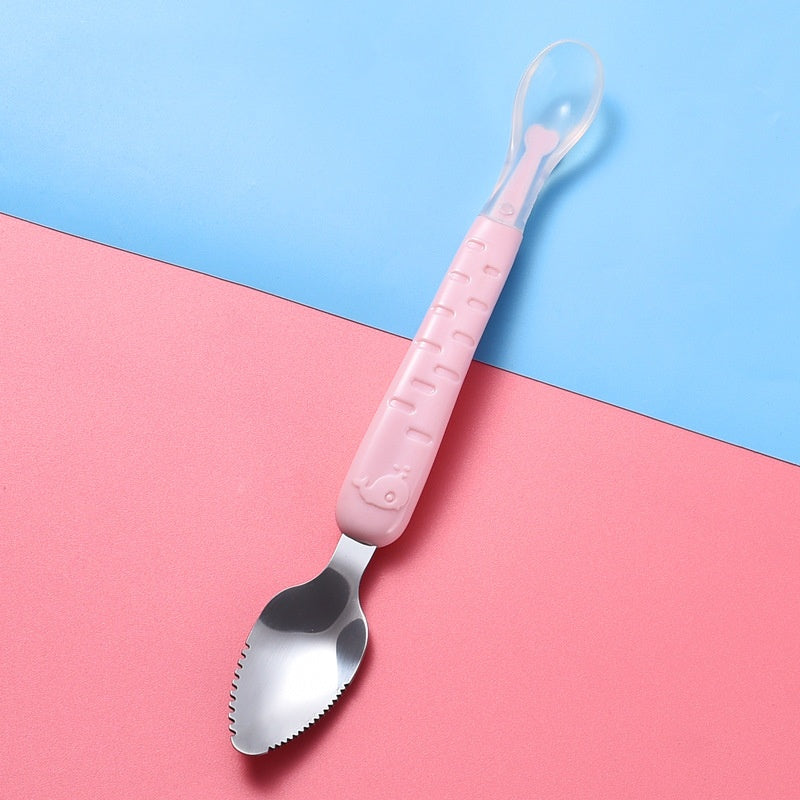 Baby Fruit Double-headed Mud Scraping Spoon 304 Stainless Steel