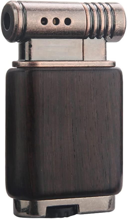 Pipe Lighter Soft Flame Refillable Gas Wooden Case Fire Starter Cigarette Candle Lighter For Men Women Gift