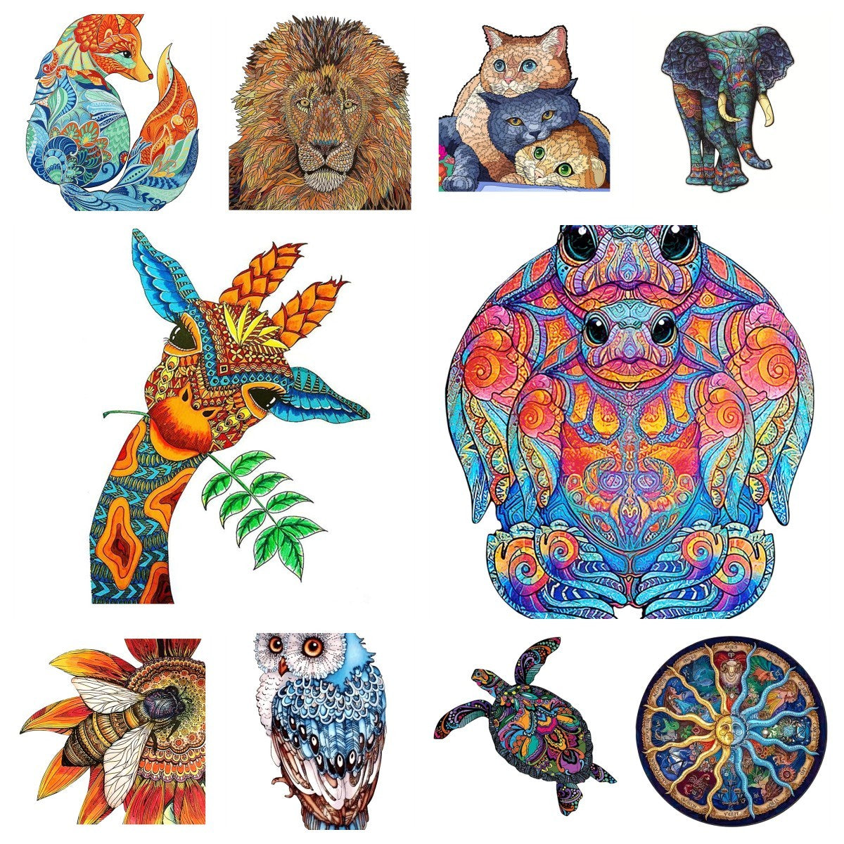 Animal Puzzle Craft Hub A3 A5 Size