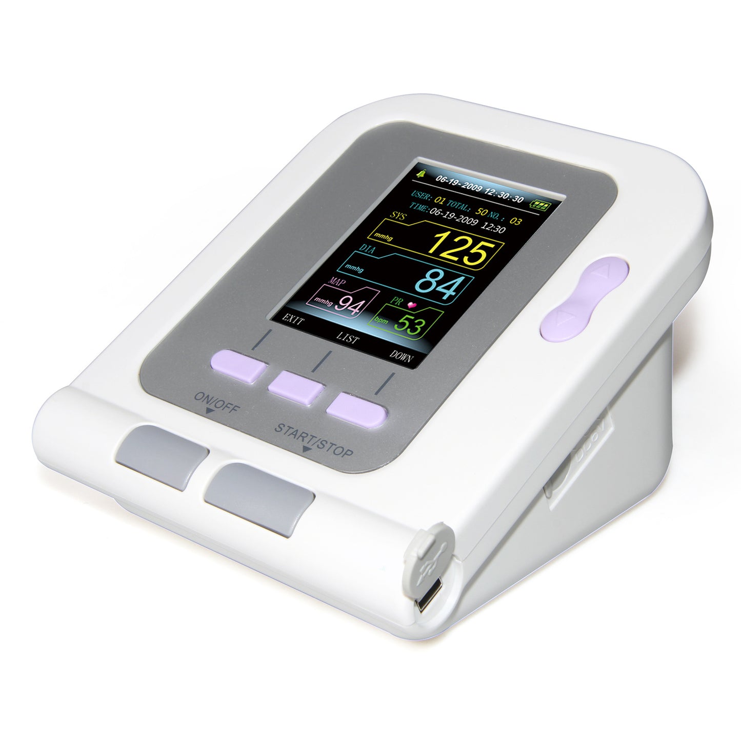 CONTEC CONTEC08A Upper Arm Digital Color LCD Blood Pressure Monitor With PC Software 4 CUFFS