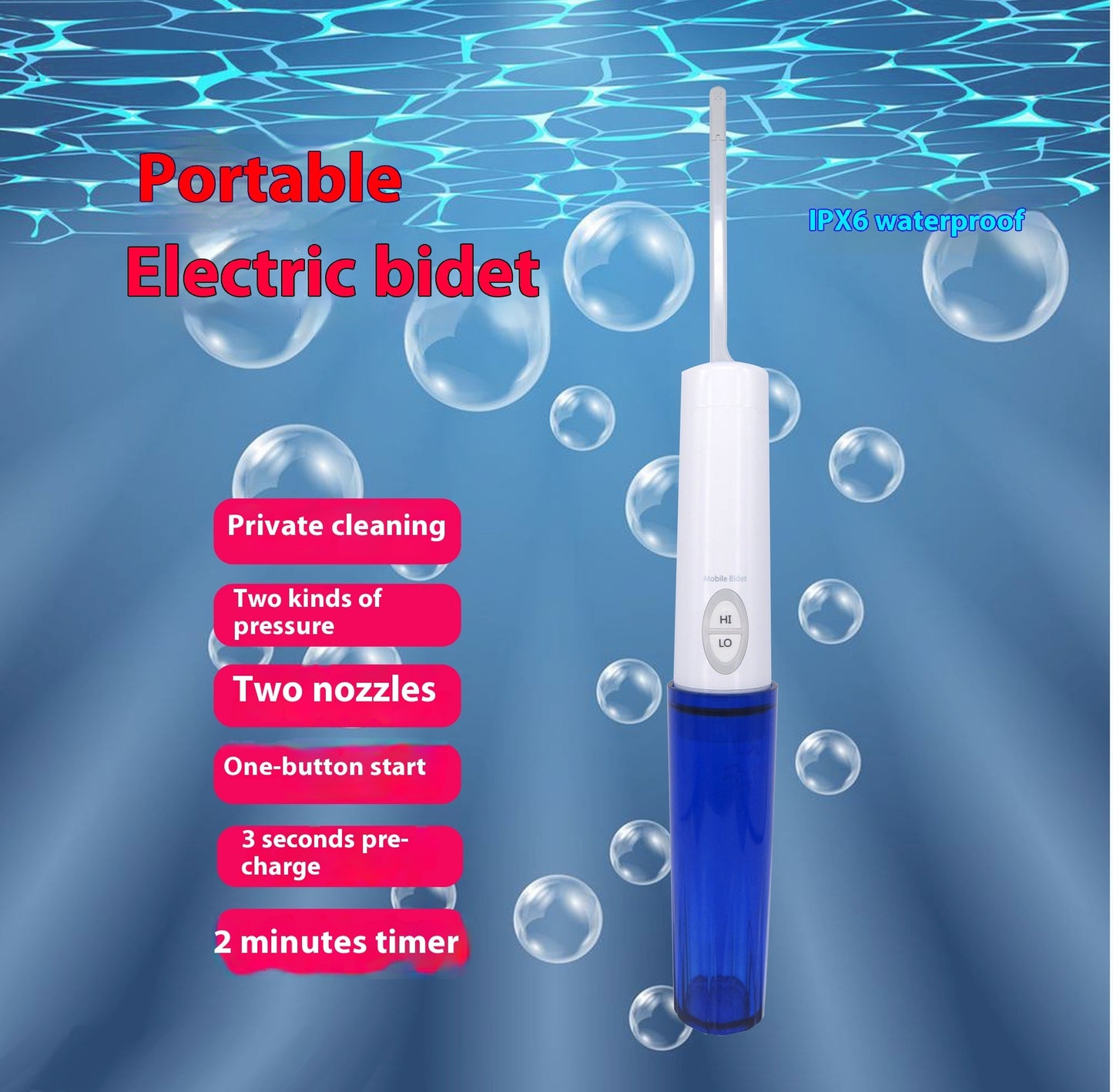 European And American Portable Electric Bidet Baby Mute