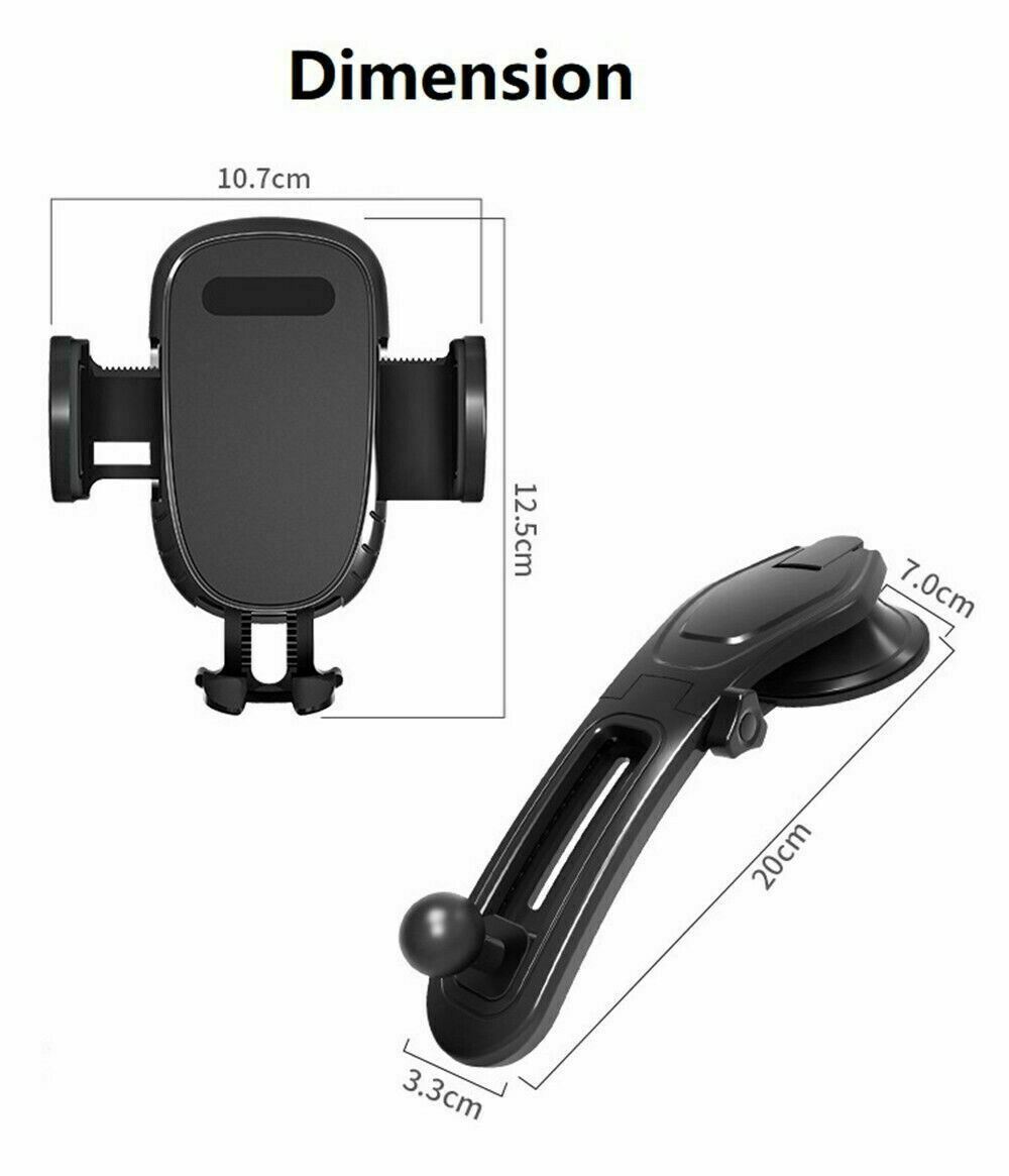 360 Rotatable Phone Mount Holder Car Dashboard Gravity Adjustable GPS Stand