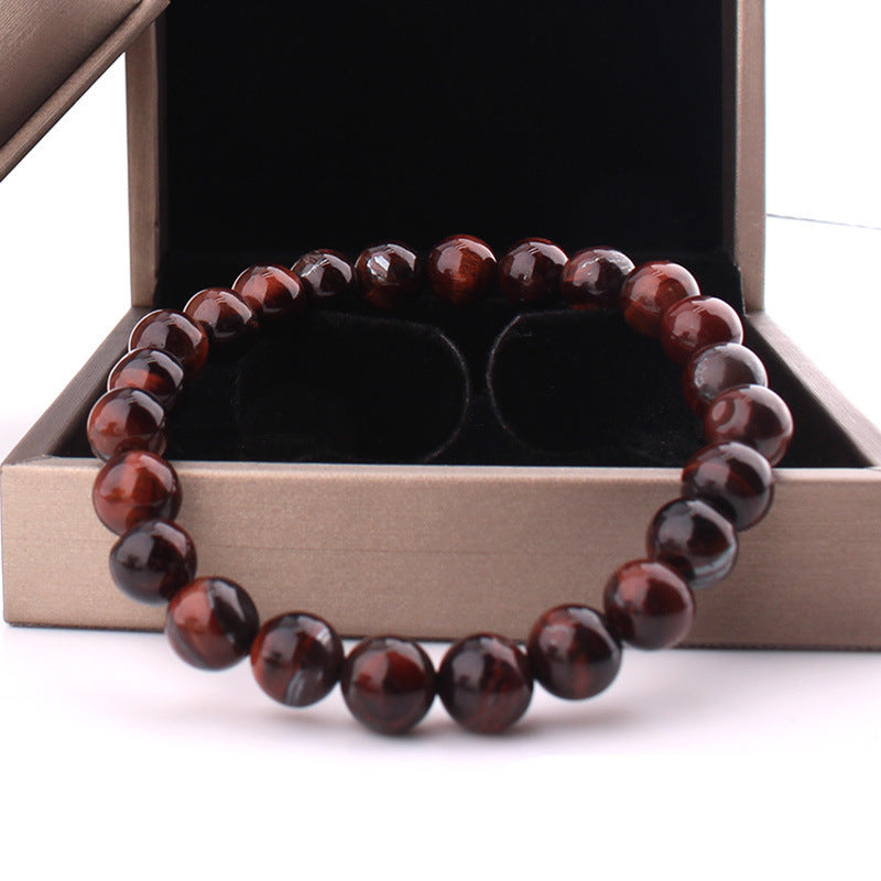 Vintage Style  8mm Red Tiger Eye Bracelet Anti-fatigue