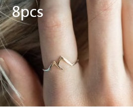 Mountain-shaped Copper Creative Custom Ladies Ring